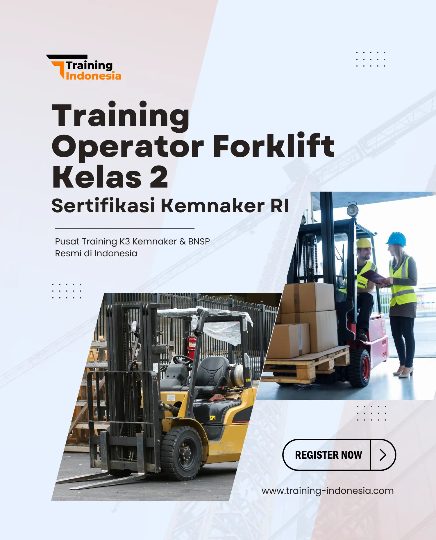 pelatihan operator Forklift Kelas 2 training indonesia