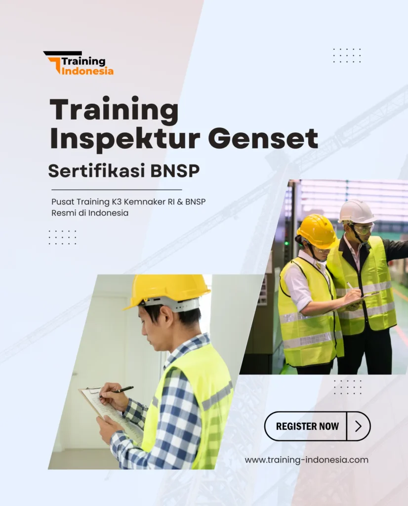 training inspektur genset sertifikasi bnsp - training indonesia